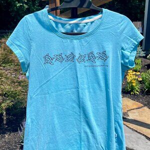 Charles Darwin Research Station - Blue T-shirt with Sea Turtles - Kids US 14